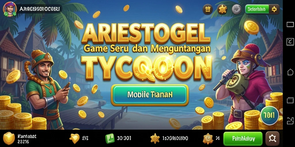 Tampilan gameplay ARIESTOGEL yang menarik dan penuh warna.