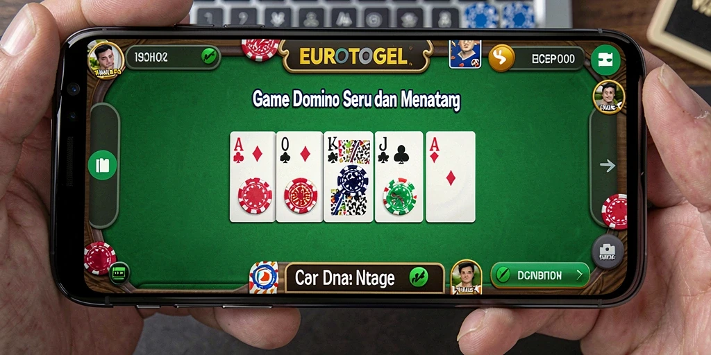Screenshot gameplay EUROTOGEL menampilkan aksi seru permainan Domino.
