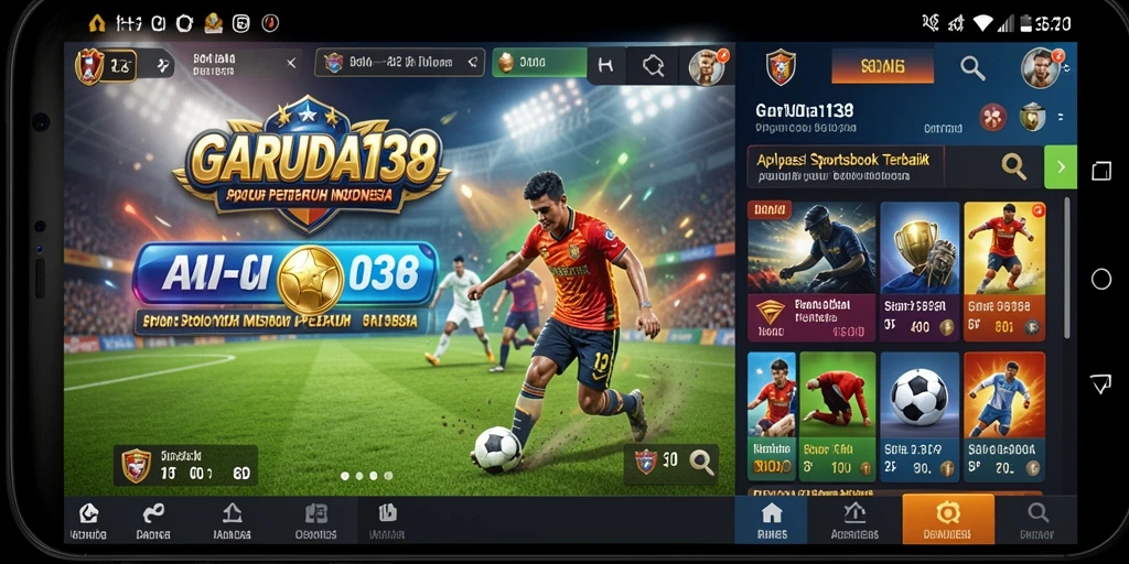 Screenshot utama GARUDA138 menampilkan area taruhan Sportsbook yang menarik.