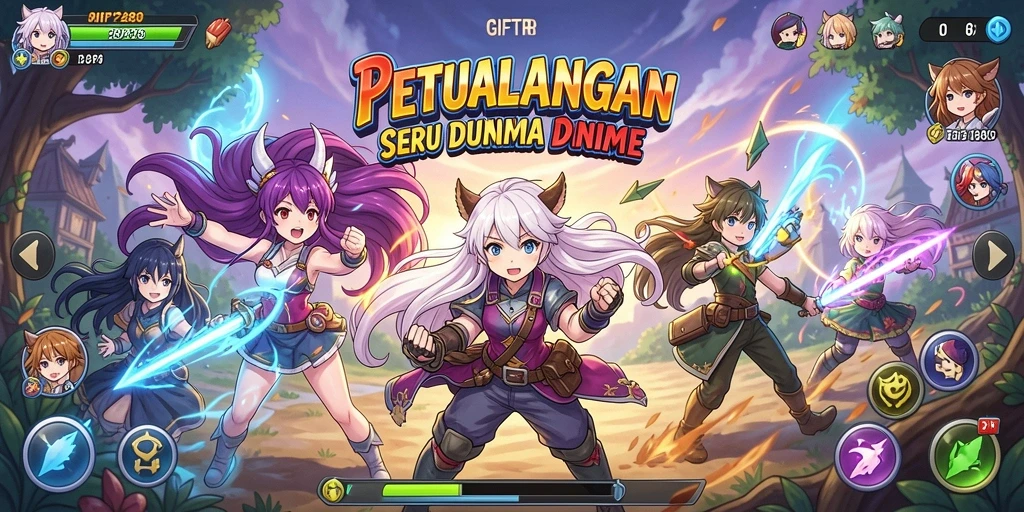 Tampilan gameplay seru dari GIFTRP288 dalam dunia anime.
