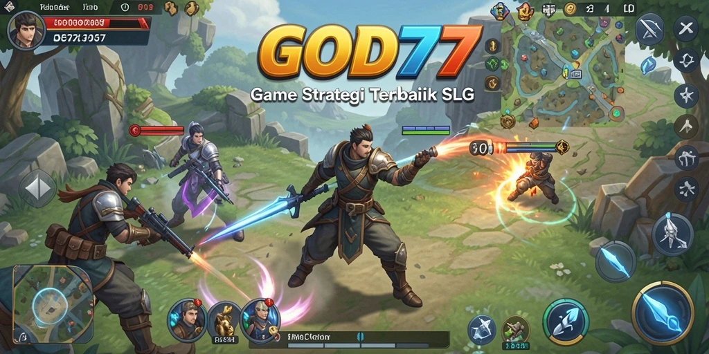 Tampilan aksi pertempuran dalam gameplay SLG yang mengesankan.