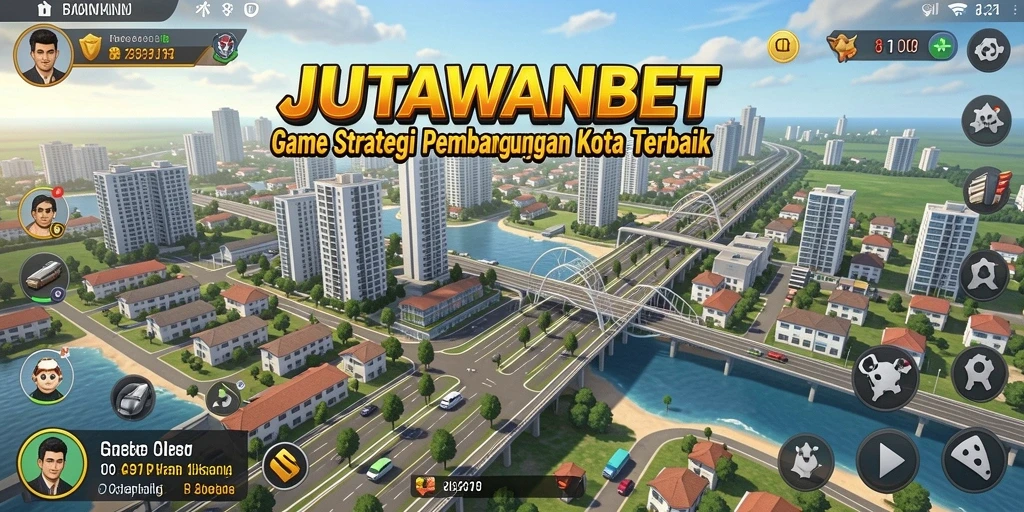 Tampilan gameplay JUTAWANBET dengan strategi pembangunan kota yang seru.