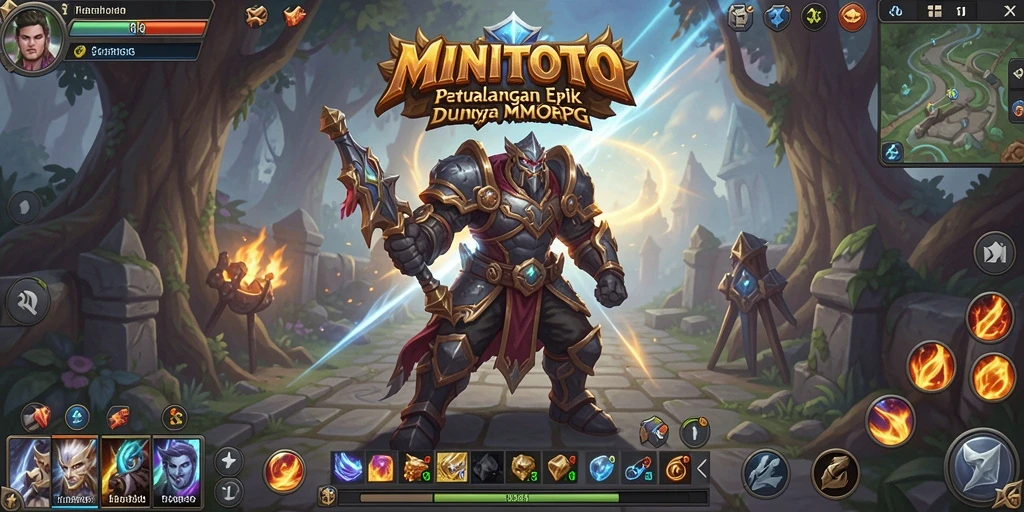 Tampilan gameplay menarik dari MINITOTO dalam suasana MMORPG.