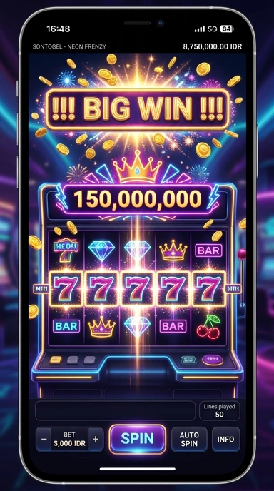 Tampilan aplikasi Sontogel menampilkan berbagai kategori dengan jelas.